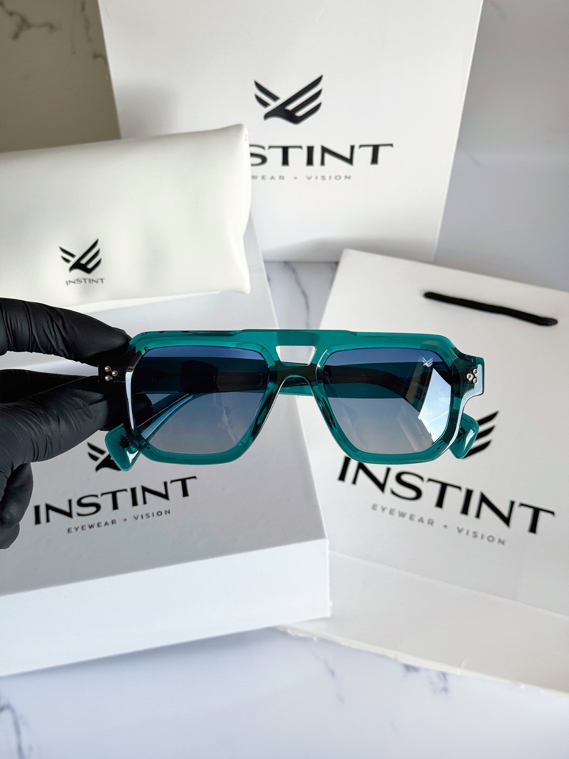 Occhiali da Sole TAORMINA Verde — montatura in acetato premium e lenti polarizzate UV400
