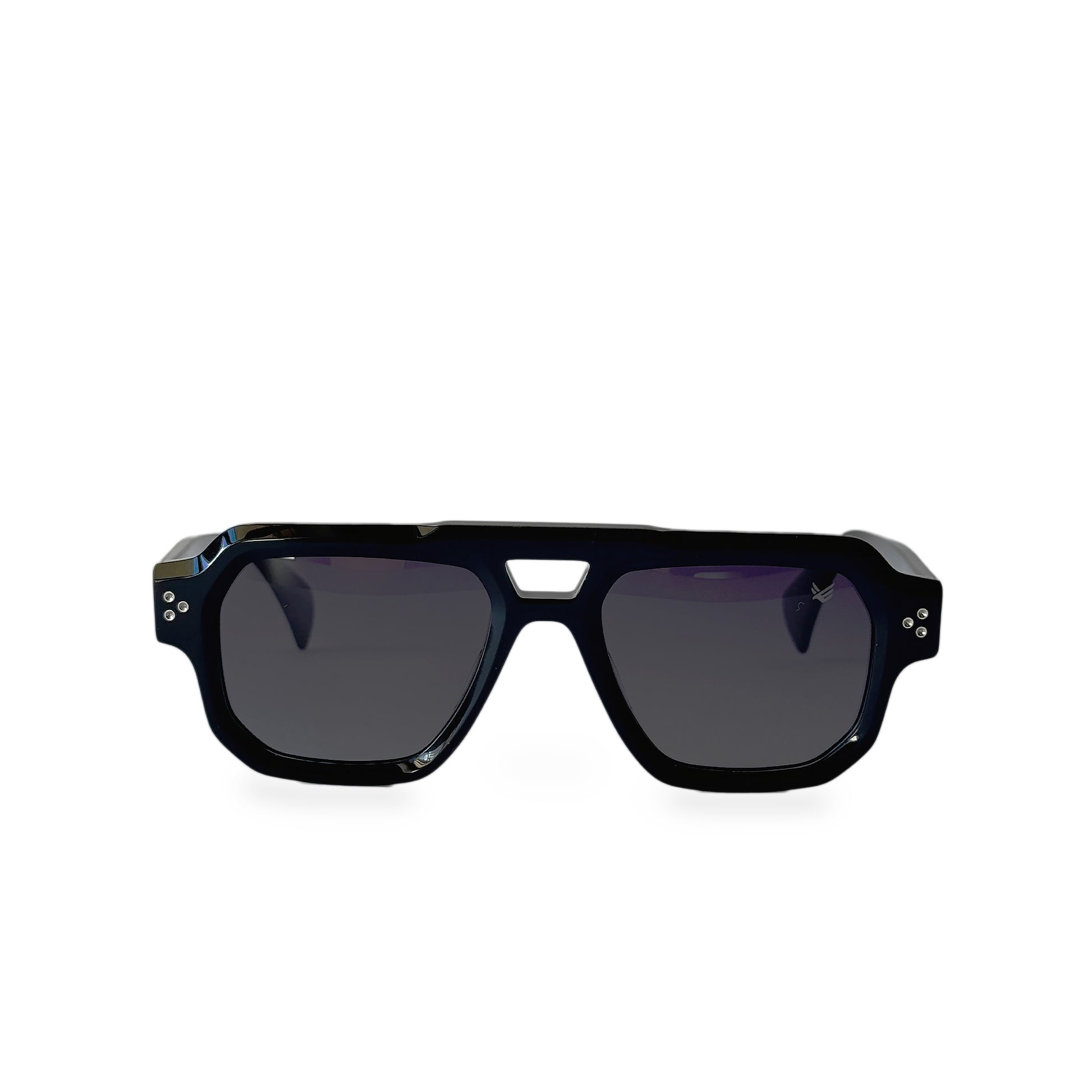 Occhiali da sole TAORMINA nero in acetato lucidato con lenti UV400 certificato