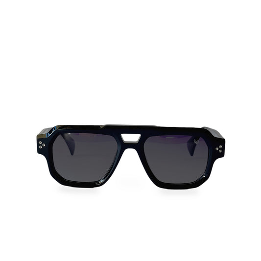 Occhiali da sole TAORMINA nero in acetato lucidato con lenti UV400 certificato